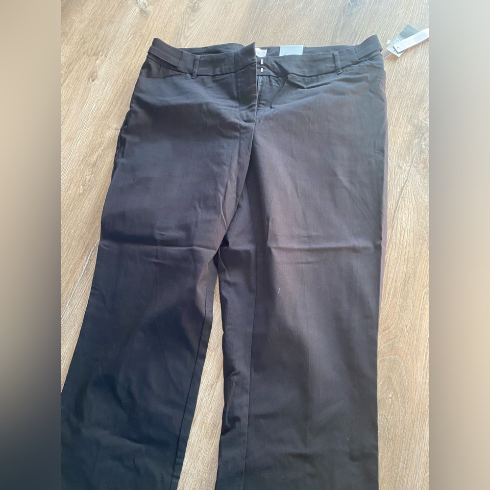 Slight bootcut black pants
